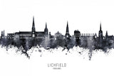 Lichfield England Skyline Poster och Canvastavla