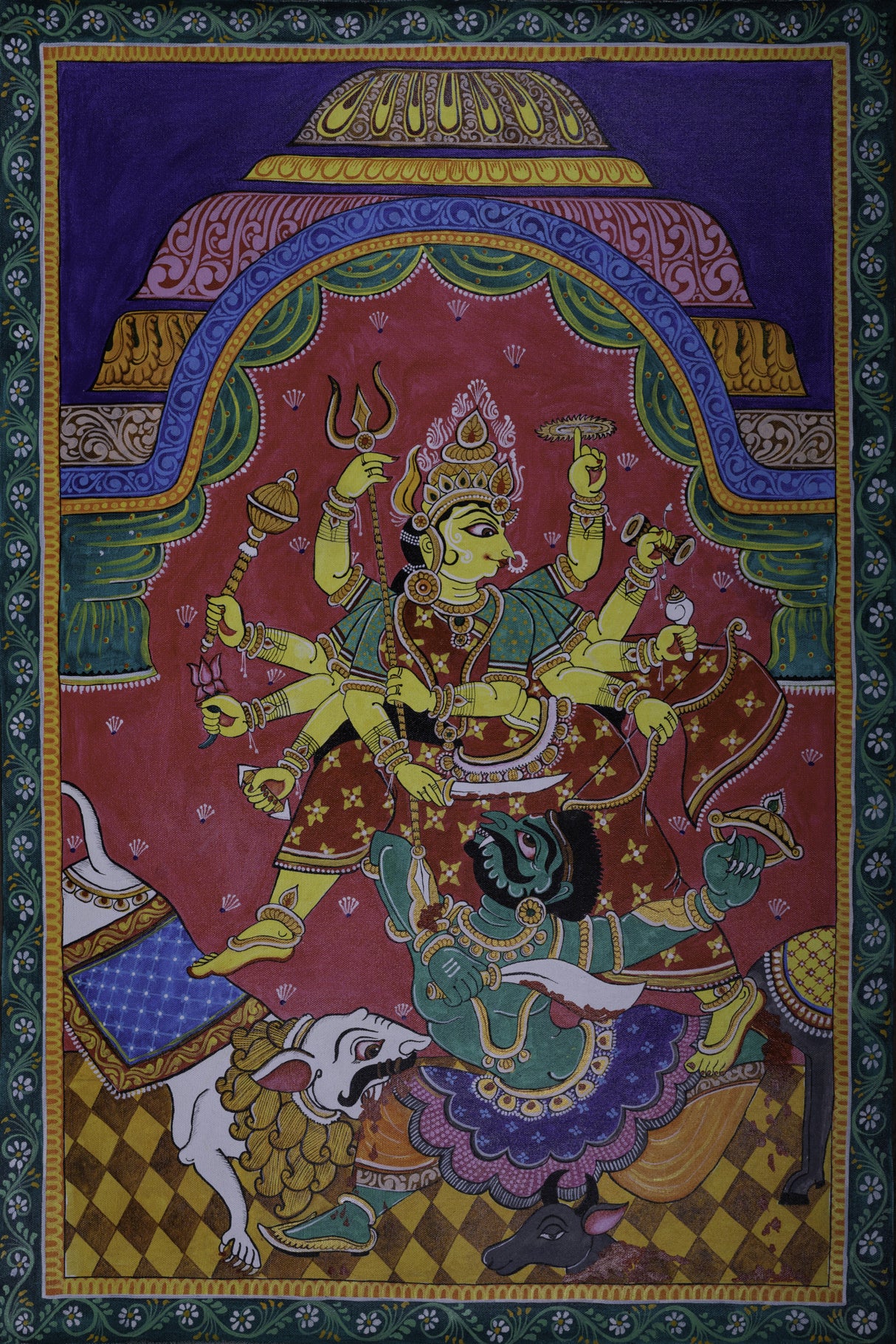 GODDESS DURGA PAINTING Poster och Canvastavla