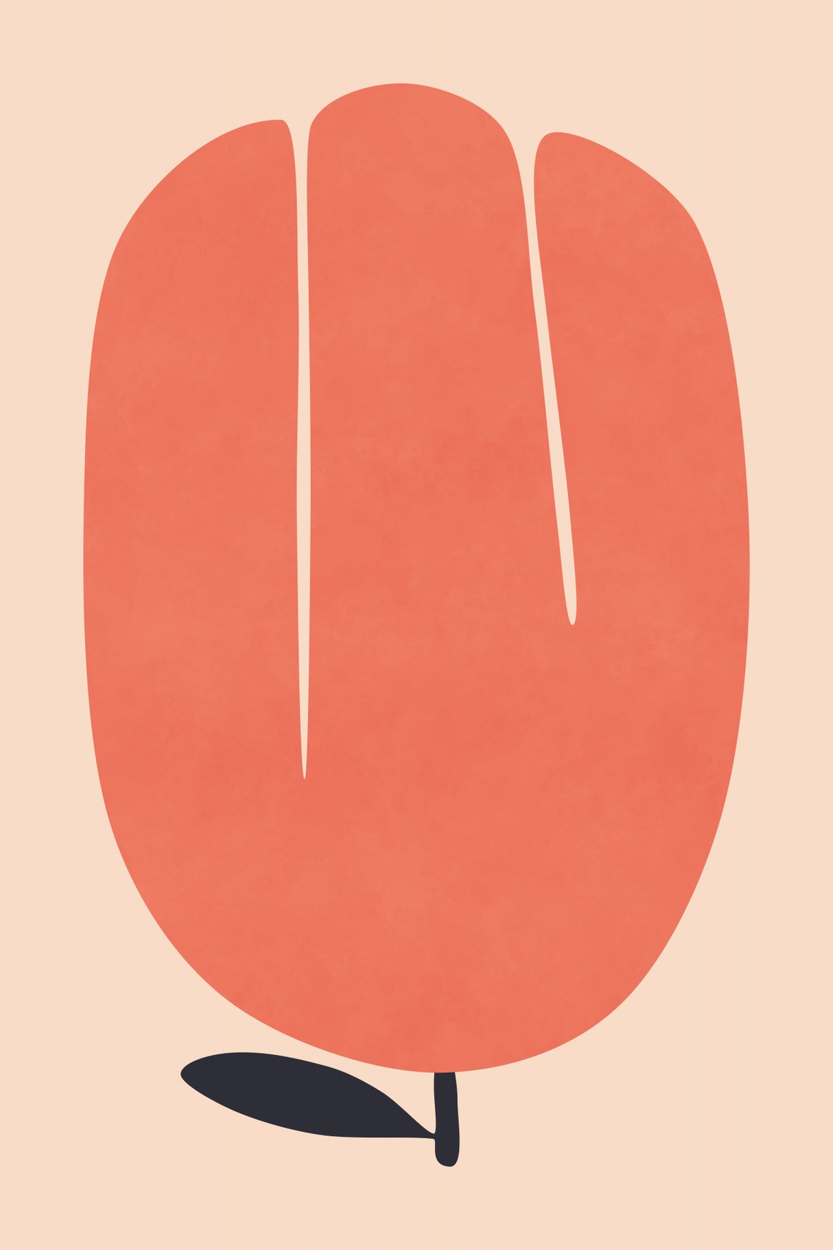 Orange Tulip Flower Poster och Canvastavla