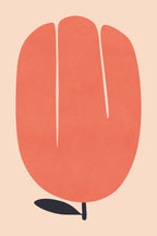 Orange Tulip Flower Poster och Canvastavla