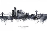 Chattogram Bangladesh Skyline Poster och Canvastavla