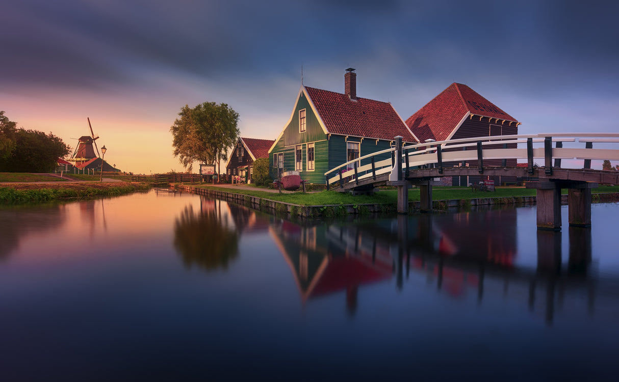 Zaanse Schans Green House Poster och Canvastavla