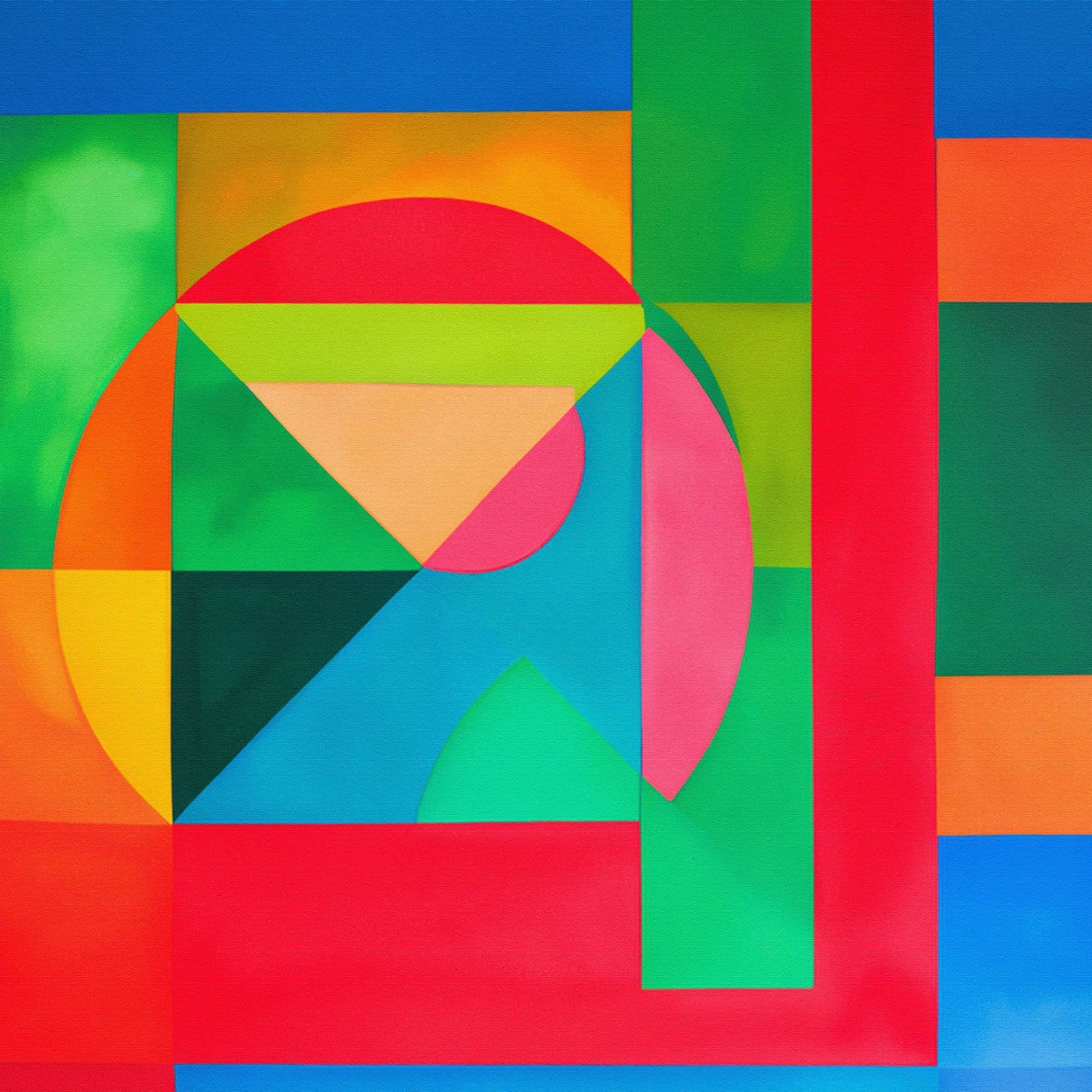 Modern Vibrant Painting No.4 Poster och Canvastavla