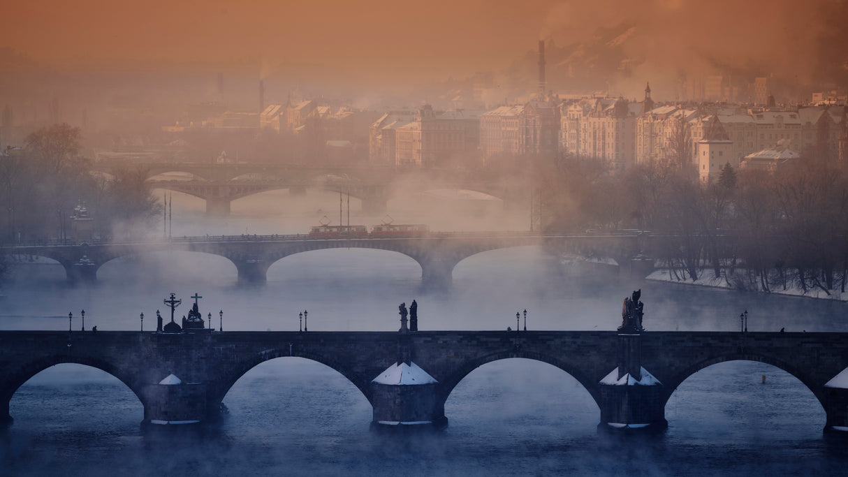 Prague - Winter Mood Poster och Canvastavla
