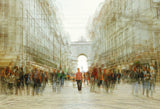 Walking through the city Poster och Canvastavla