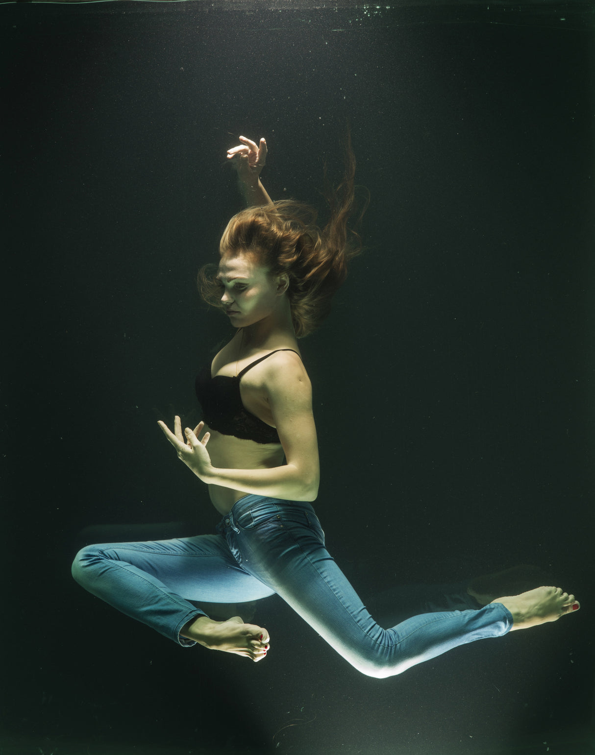 underwater artistic portrait shooting Poster och Canvastavla