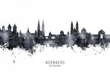 Nürnberg Germany Skyline Poster och Canvastavla