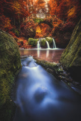 Luxembourg - Schiessentuempel in Autumn Poster och Canvastavla
