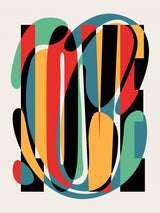 Love Abstract Design Poster och Canvastavla