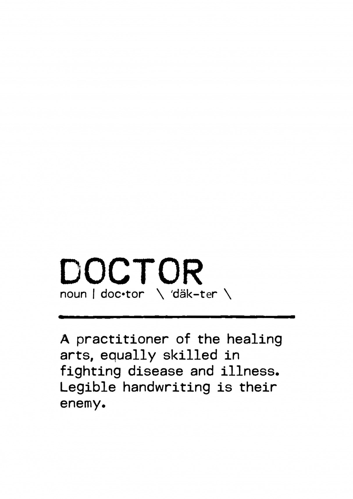 Quote Doctor Poster och Canvastavla
