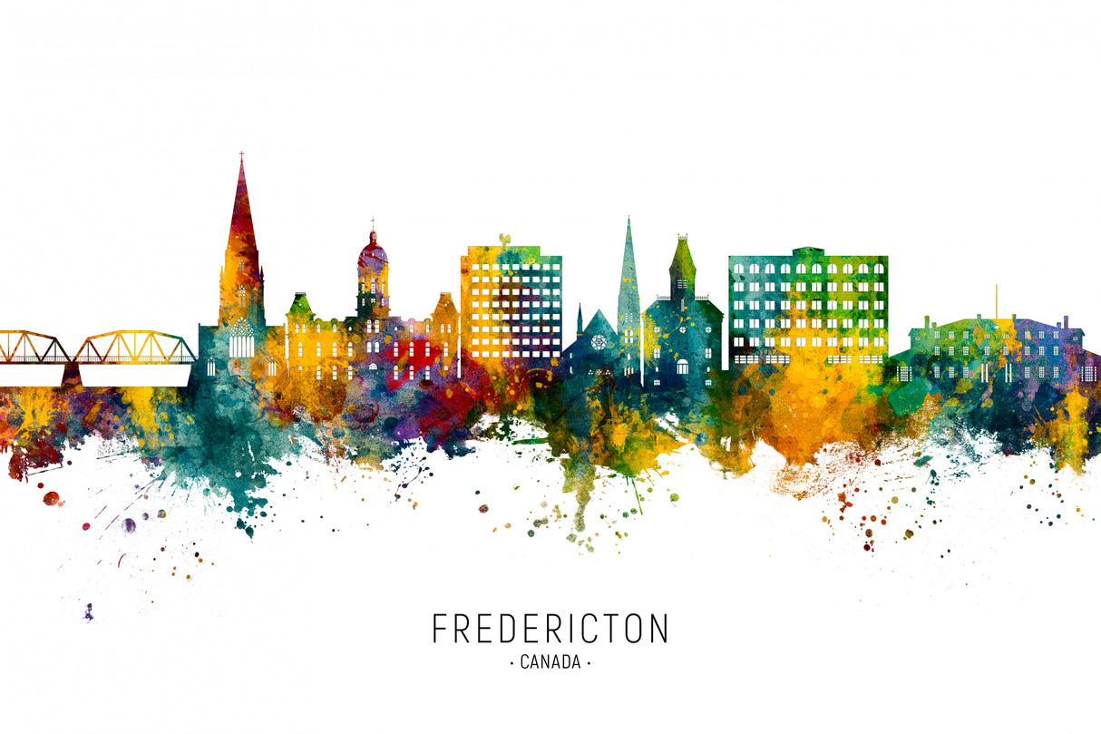 Fredericton Canada Skyline Poster och Canvastavla