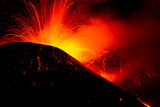 Eruption by night Poster och Canvastavla