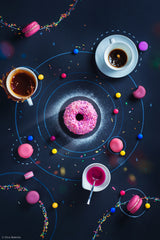 Space Donut Poster och Canvastavla