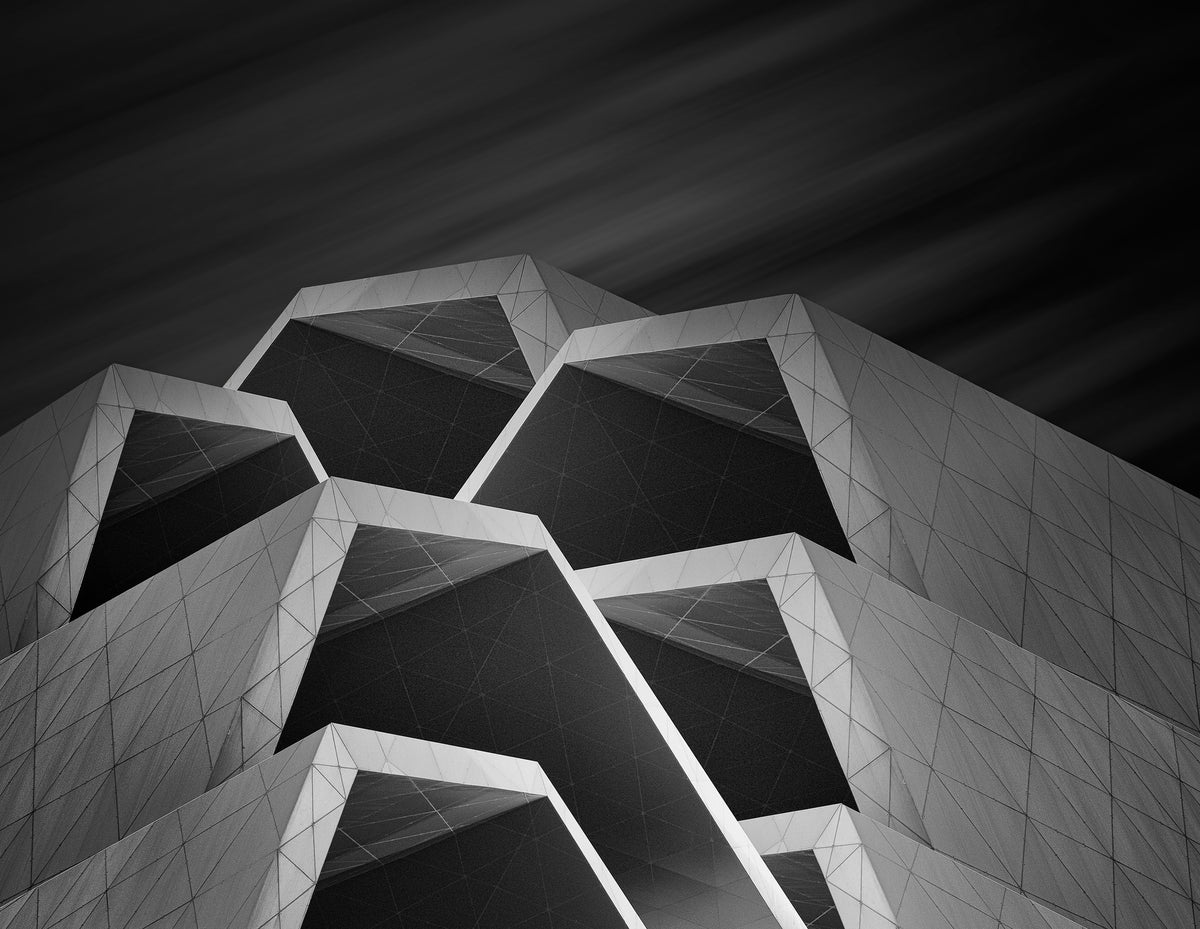 Interlaced building Poster och Canvastavla