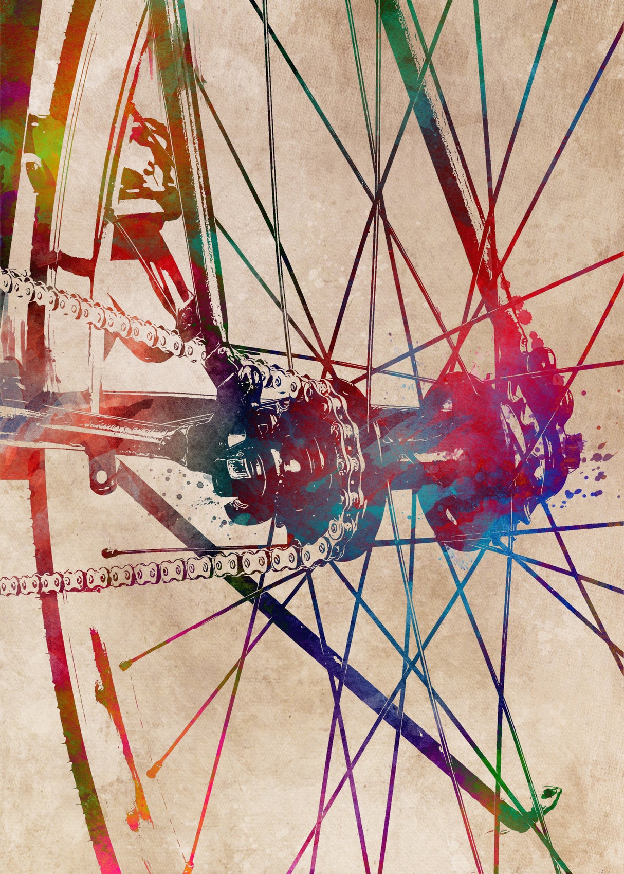 Cycling sport art 14 Poster och Canvastavla