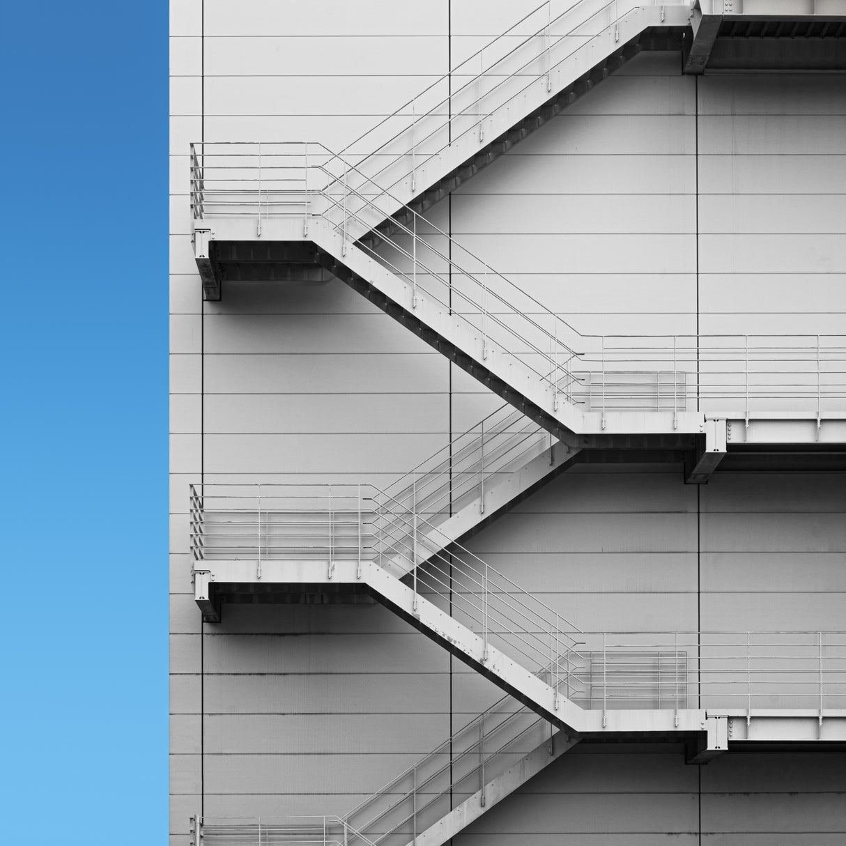 Outside stairs Poster och Canvastavla