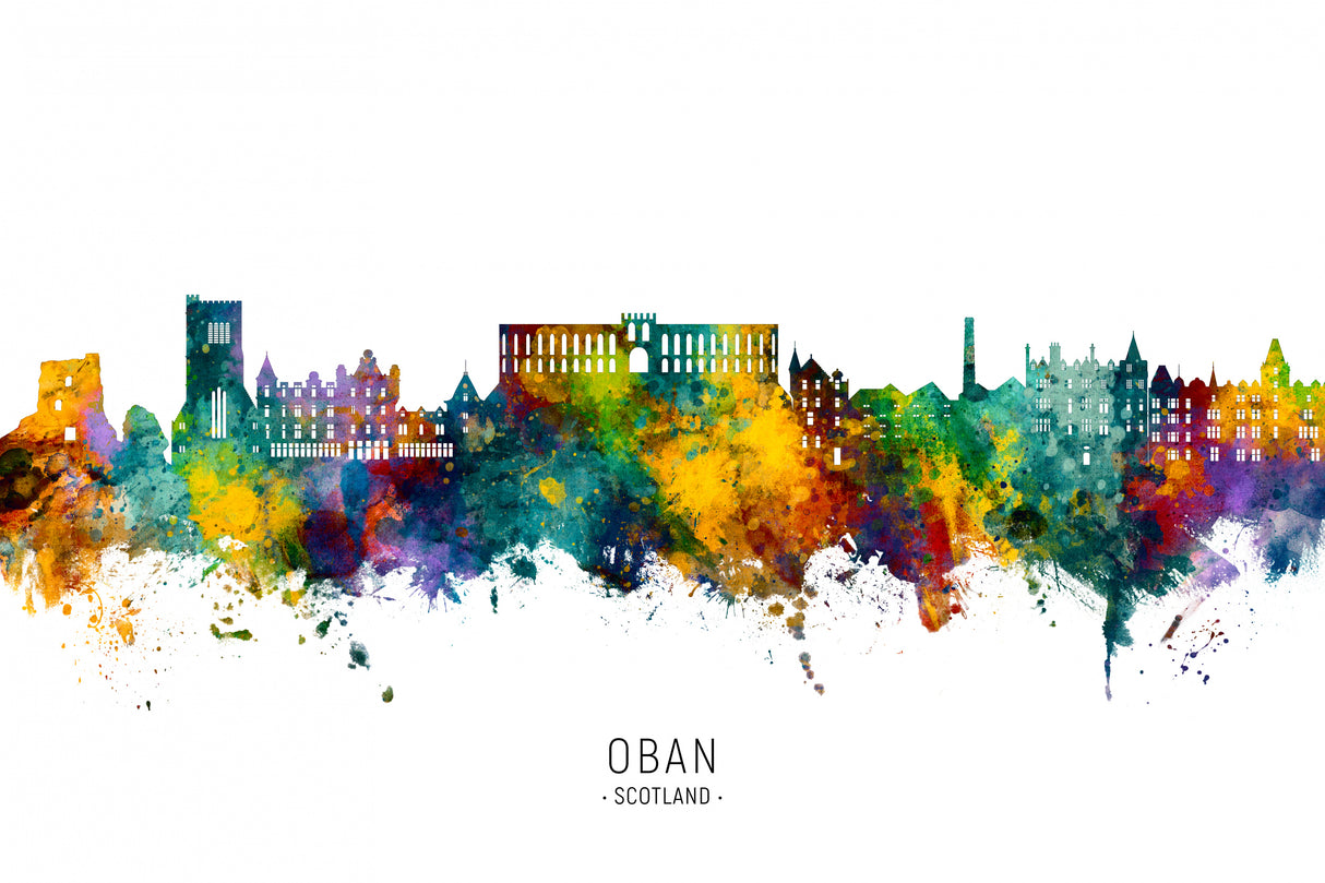 Oban Scotland Skyline Poster och Canvastavla