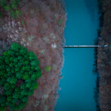 Suspended bridge near a Bulgarian village Poster och Canvastavla