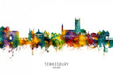 Tewkesbury England Skyline Poster och Canvastavla