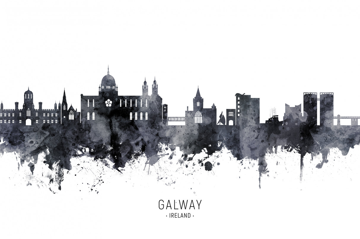 Galway Ireland Skyline Poster och Canvastavla