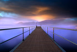 Pier at sunset Poster och Canvastavla