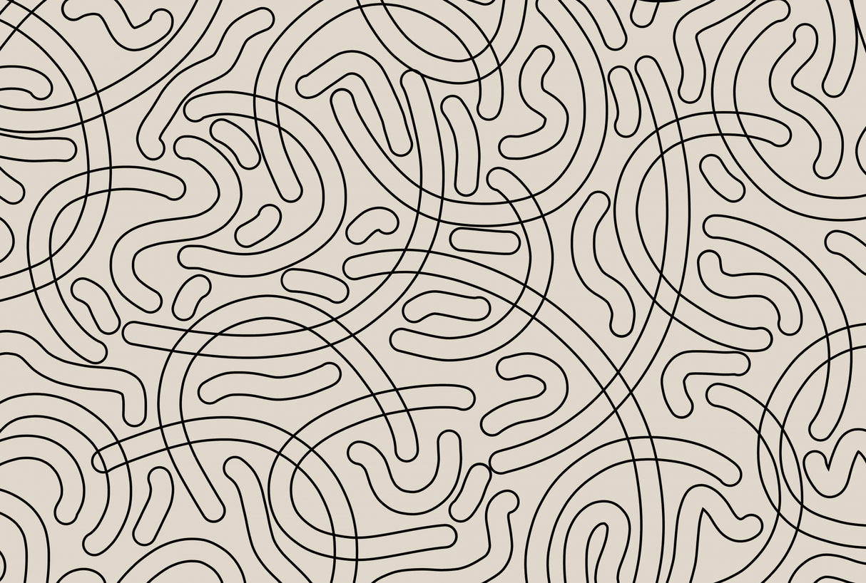 Simple Tube Line Pattern Poster och Canvastavla