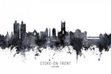 Stoke-on-Trent England Skyline Poster och Canvastavla