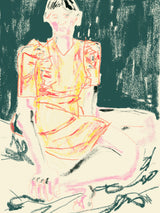 The Girl In Orange Dress Poster och Canvastavla