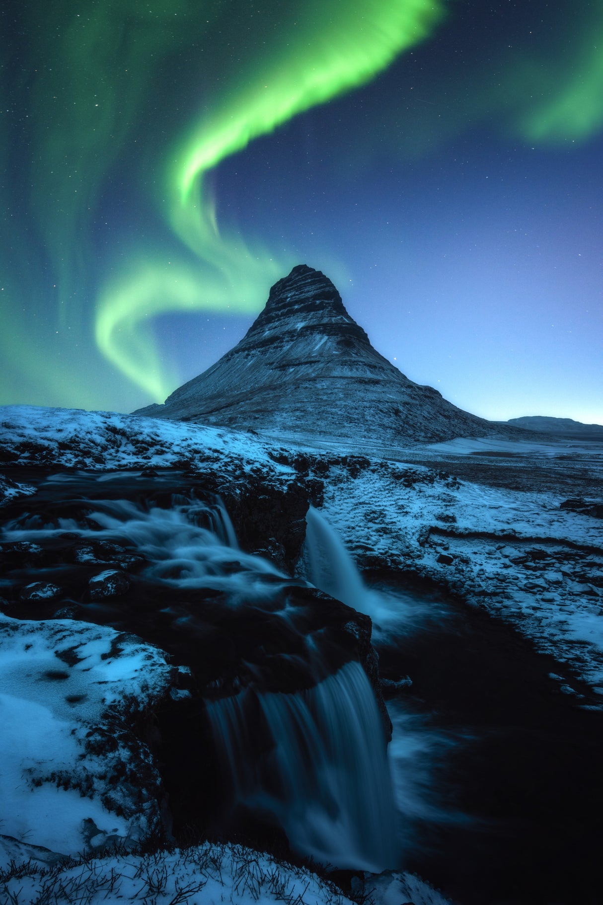 Kirkjufell Aurora Poster och Canvastavla
