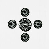 Tribal Ethnic Circles 2 Geometric Black White Poster och Canvastavla
