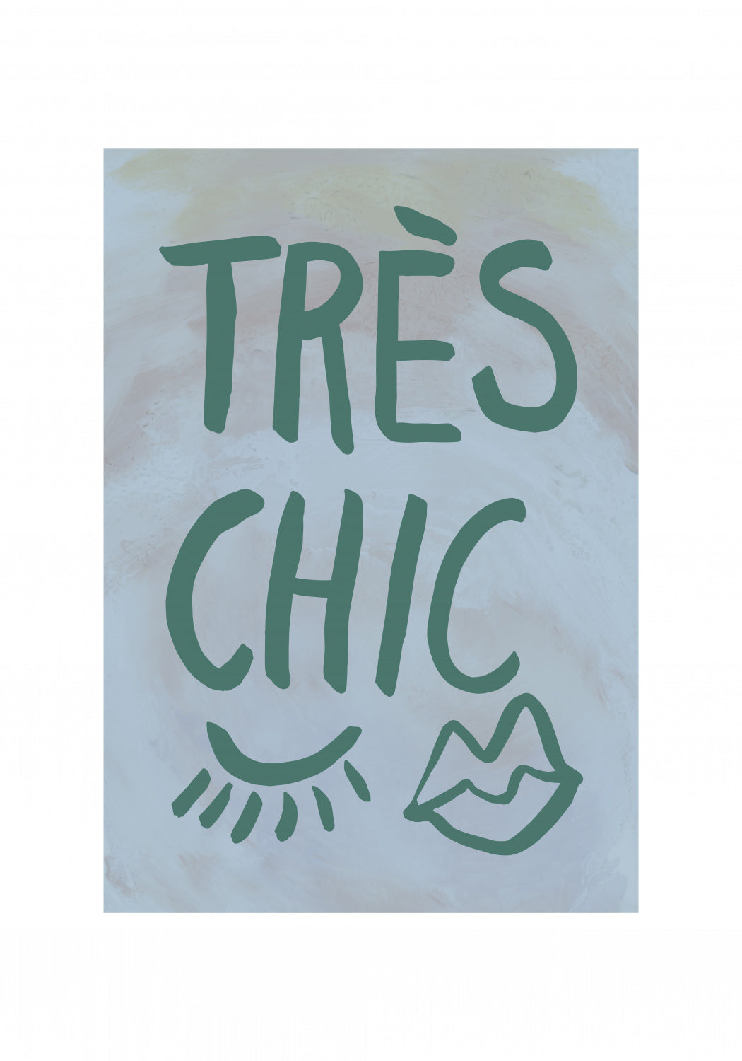 Très Chic Blue Frame Poster och Canvastavla