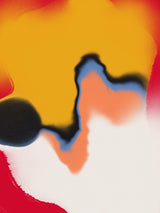 Red and Yellow Abstract Liquify Poster och Canvastavla