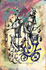 a mushroom cabbie art Poster och Canvastavla