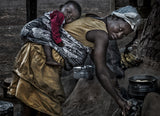 Preparing some food-Ghana Poster och Canvastavla