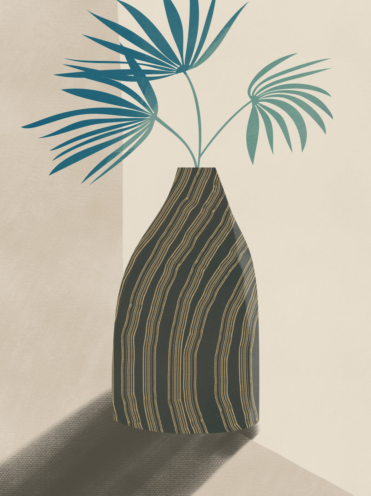 Flower Vase By the Corner Poster och Canvastavla