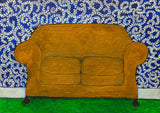 Couch With Wallpaper Poster och Canvastavla