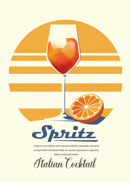 Spritz summer print Poster 1 Kitchen poster eller kökstavla