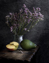 Sketch with apple and avocado Poster och Canvastavla
