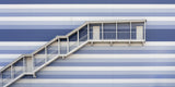Stairs on the striped wall Poster och Canvastavla