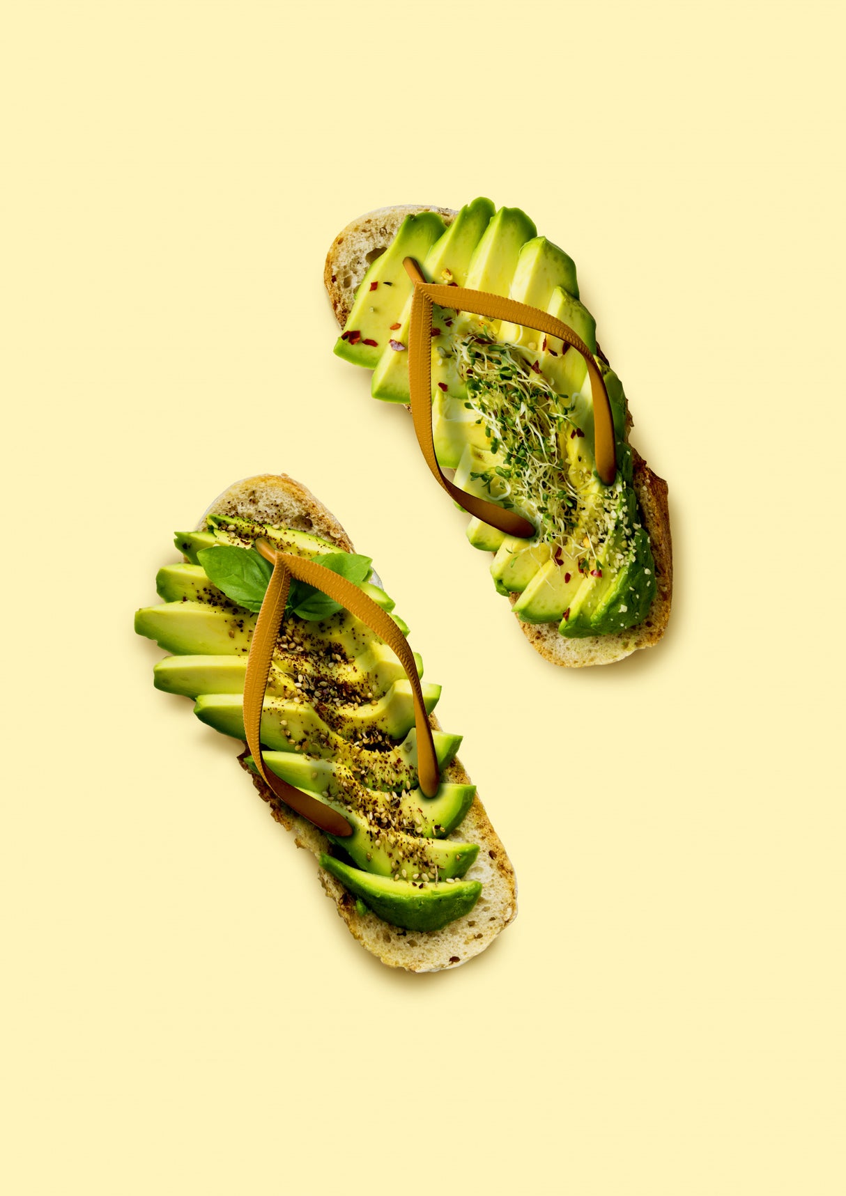 Avocado Slippers Poster och Canvastavla