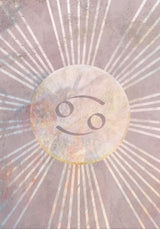 Cancer Boho Star Sign Sun Poster och Canvastavla