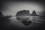 Foggy Oceanside Poster och Canvastavla
