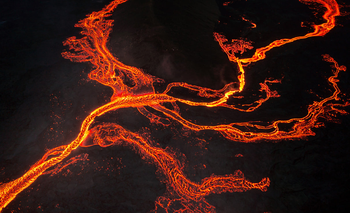 Lava River Abstract Poster och Canvastavla