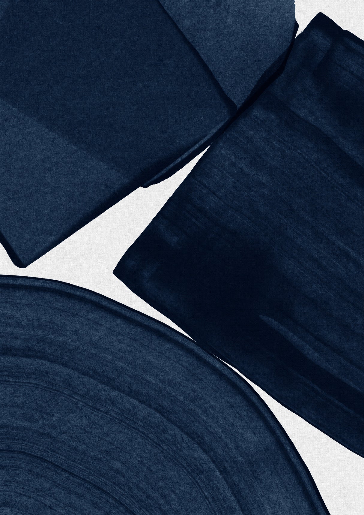 Minimalist Painting Blue II Poster och Canvastavla