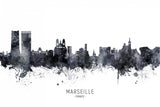 Marseille France Skyline Poster och Canvastavla
