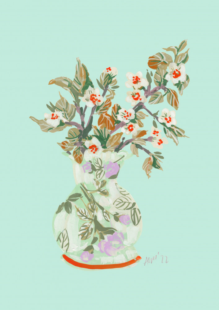 Apple Blossom - Dark Orange Vas och keramikposter