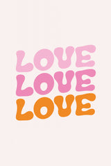 Retro Love Poster och Canvastavla