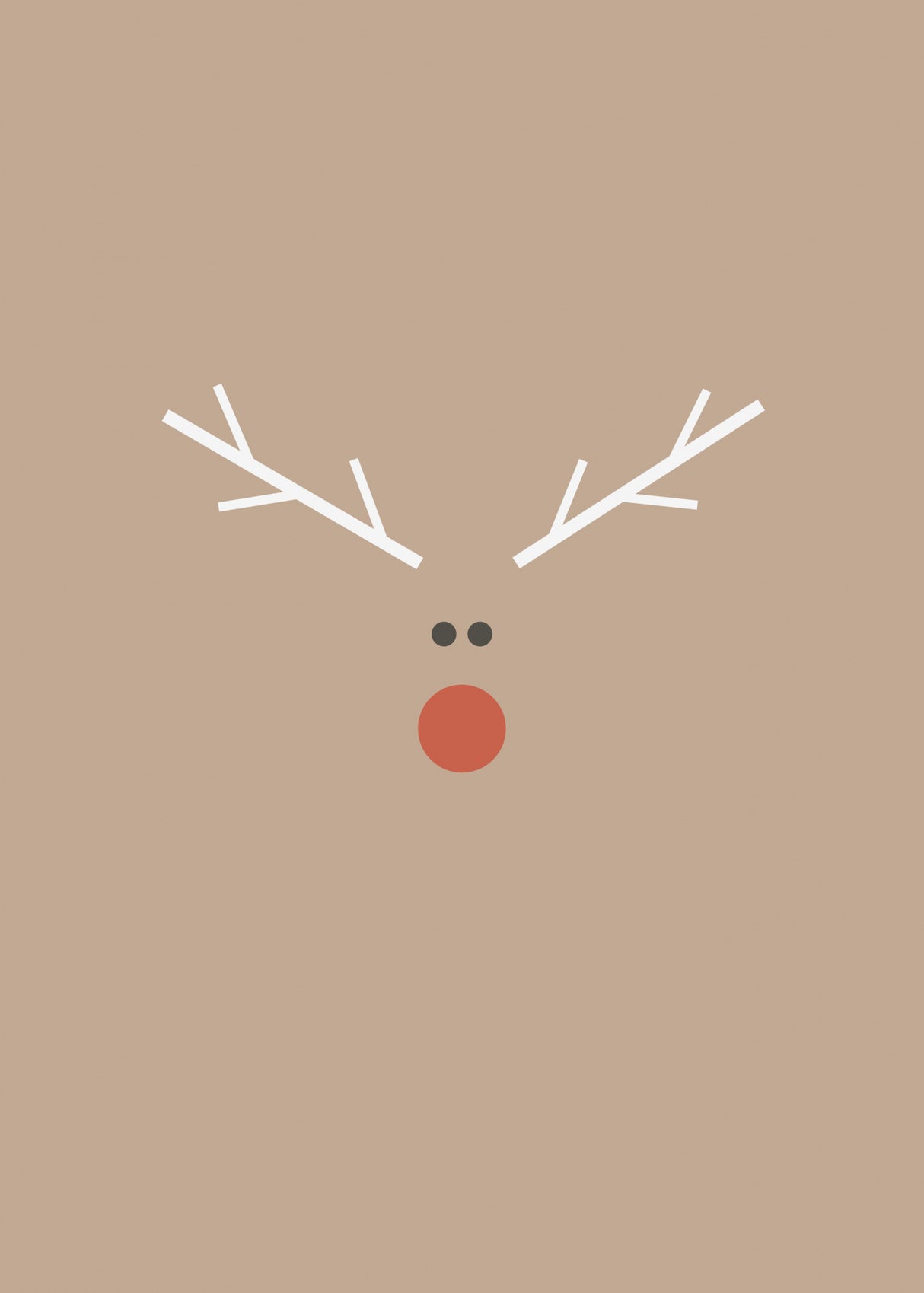 Christmas Reindeer Poster och Canvastavla