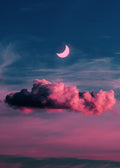Moon and Cloud Poster och Canvastavla