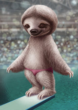 SLOTH THE DIVER Poster och Canvastavla